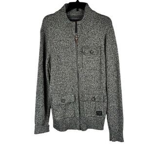 Projek Raw Men’s Full Zip Grey Sweater Large